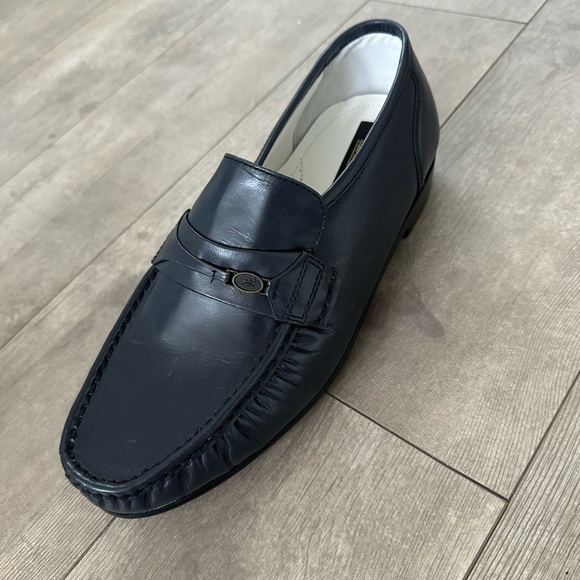 Deer Stags Men’s Leather Blue Loafers sz 12 Wide - Picture 7 of 14